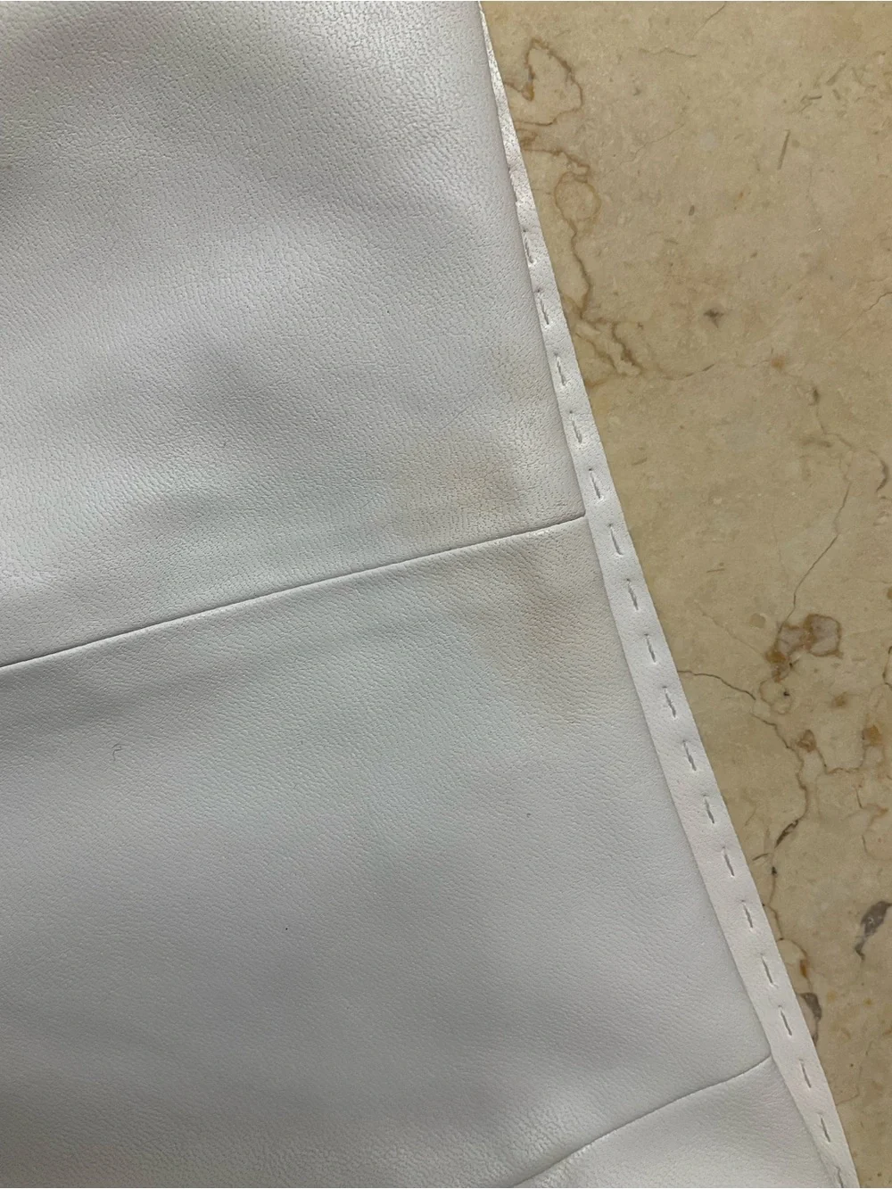 Ermanno Scervino White Faux Leather Mini Skirt with Buckle Detail
